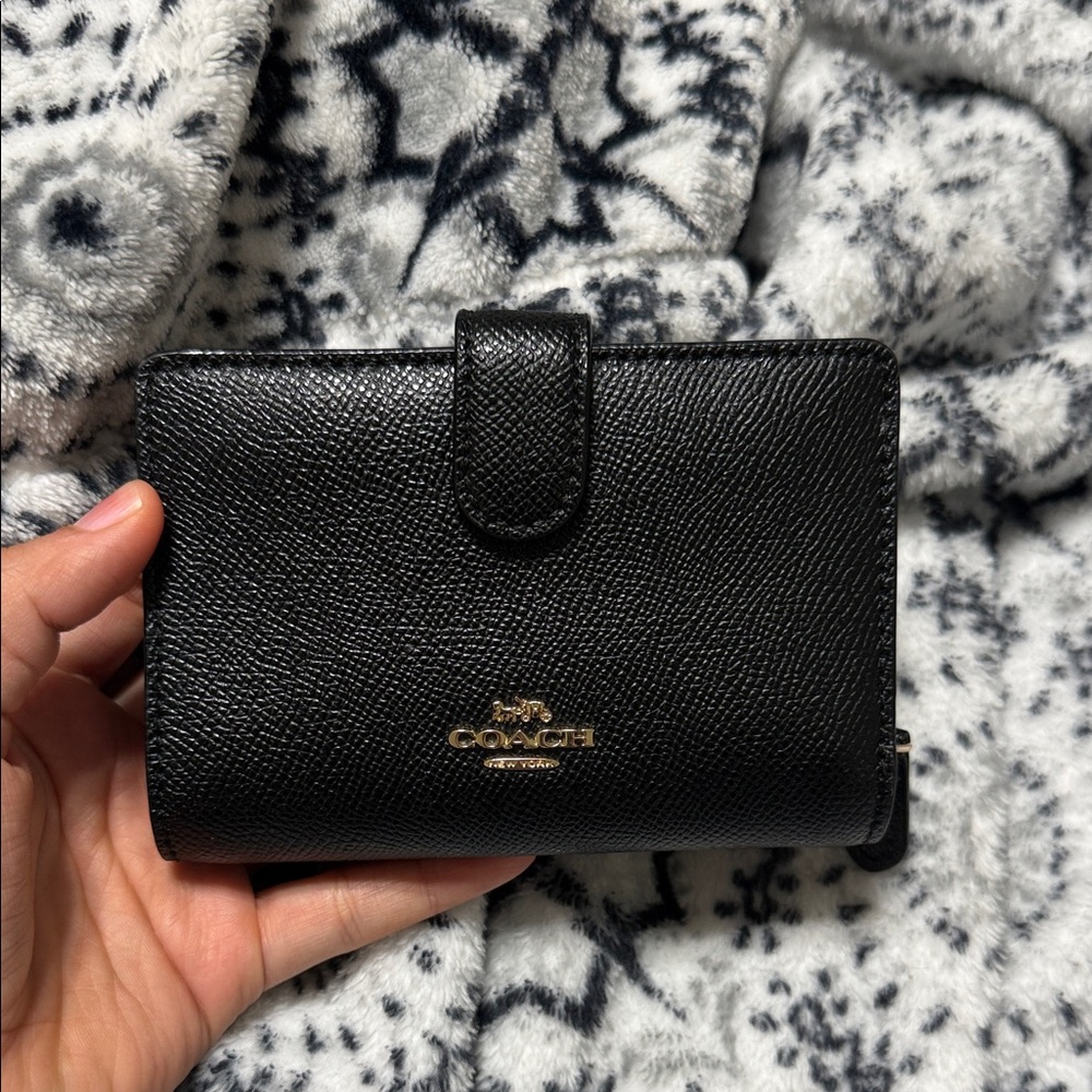 Coach Black Textured Leather Wallet